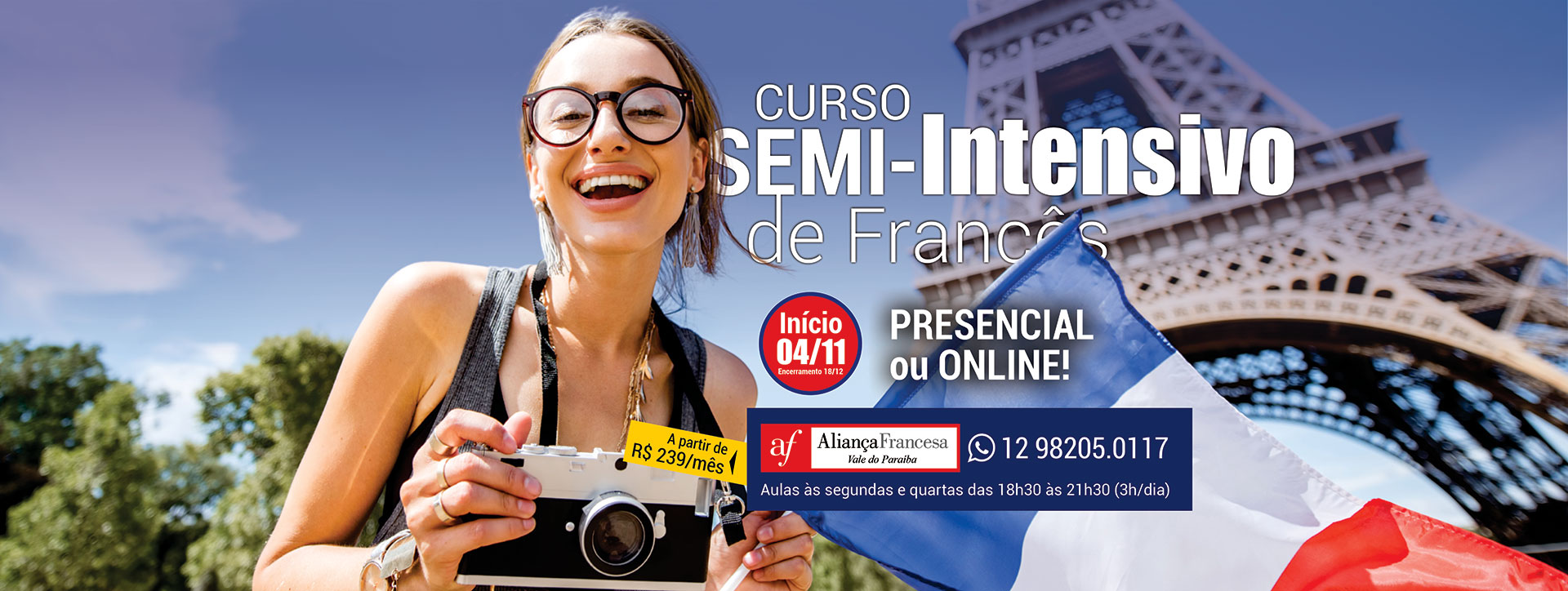 Curso Regular de Francês - Turmas de Outubro!